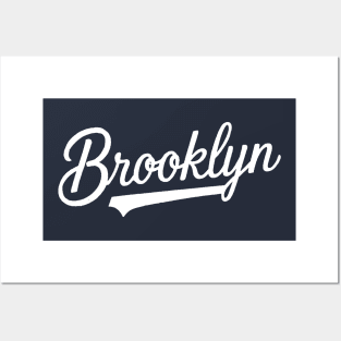 Brooklyn Cursive (White) Posters and Art